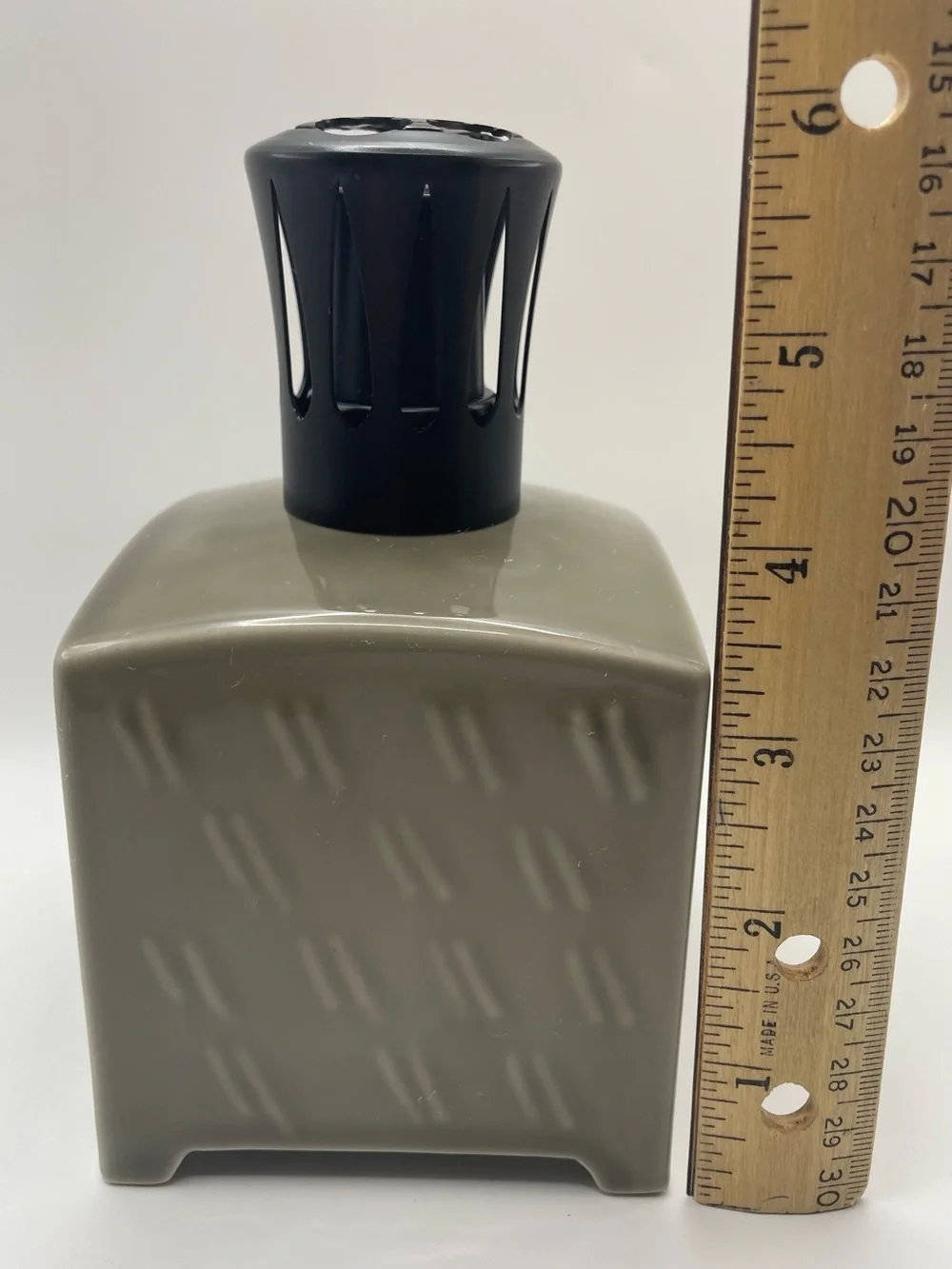 Lampe Berger France Jars Catalytic Diffuser Cube Footed Emboss Dash Design- RARE